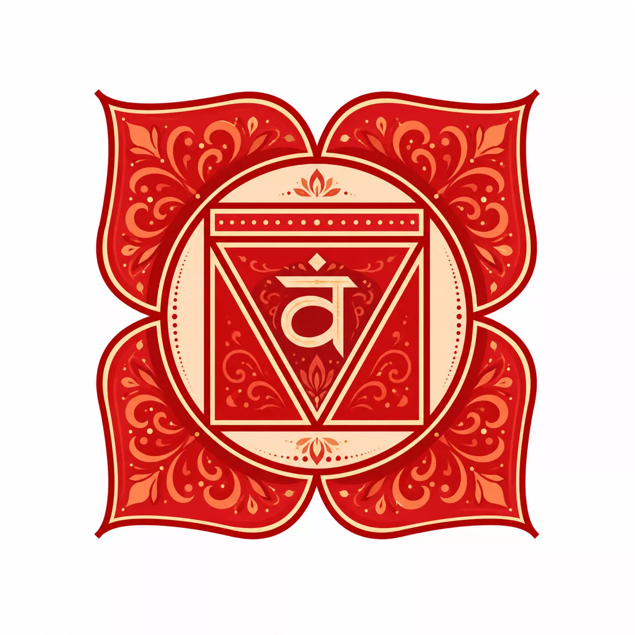 A completed Root Chakra symbol