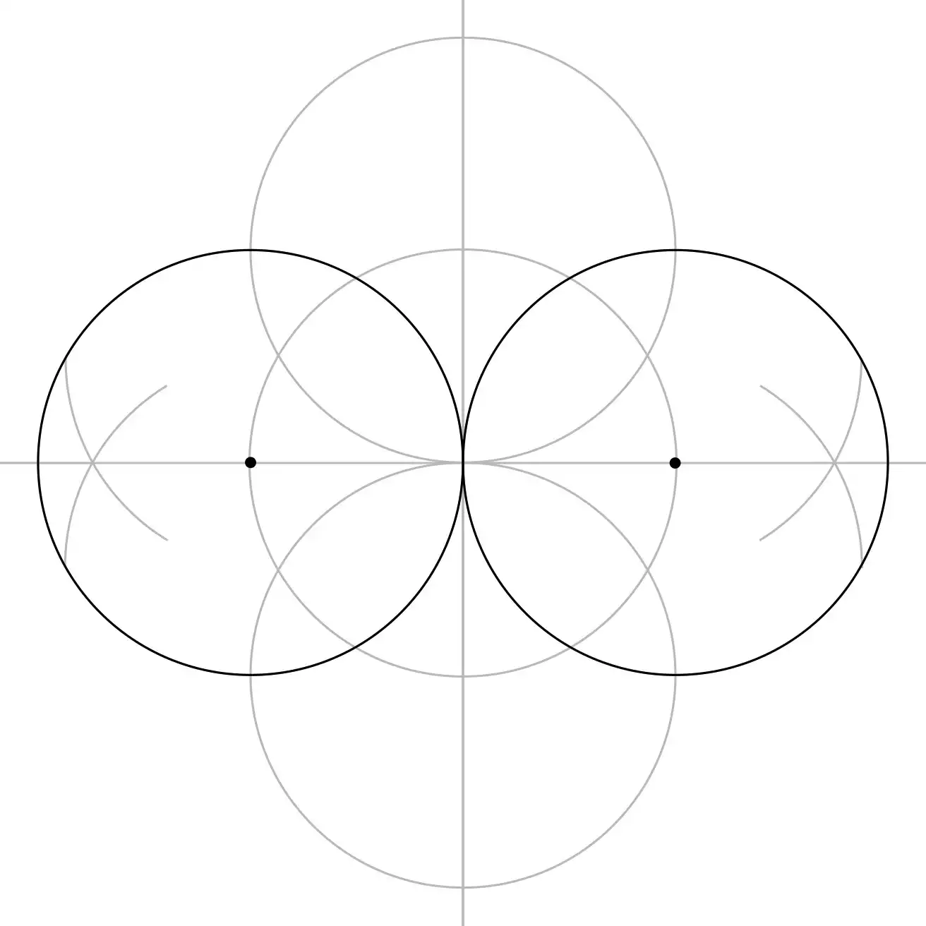 Side circles added to the construction