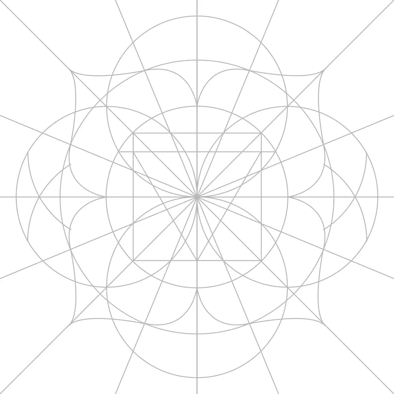 The completed Root Chakra symbol with bold final lines