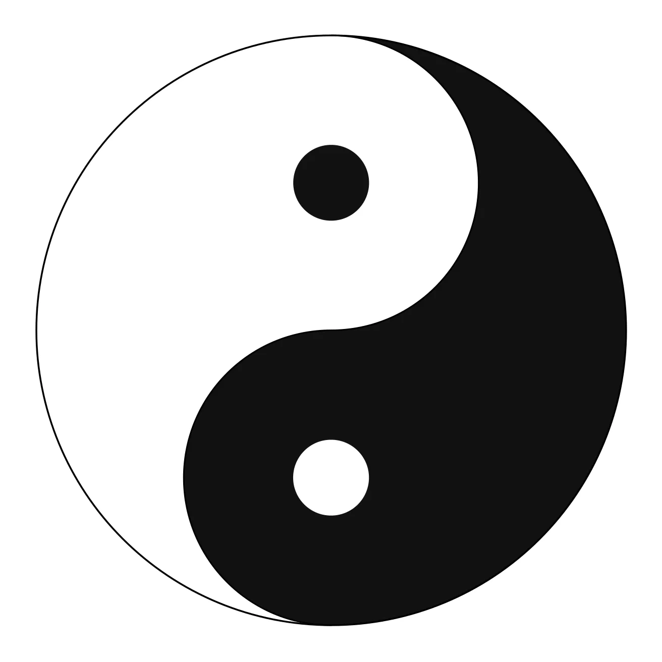 A finished Yin Yang symbol