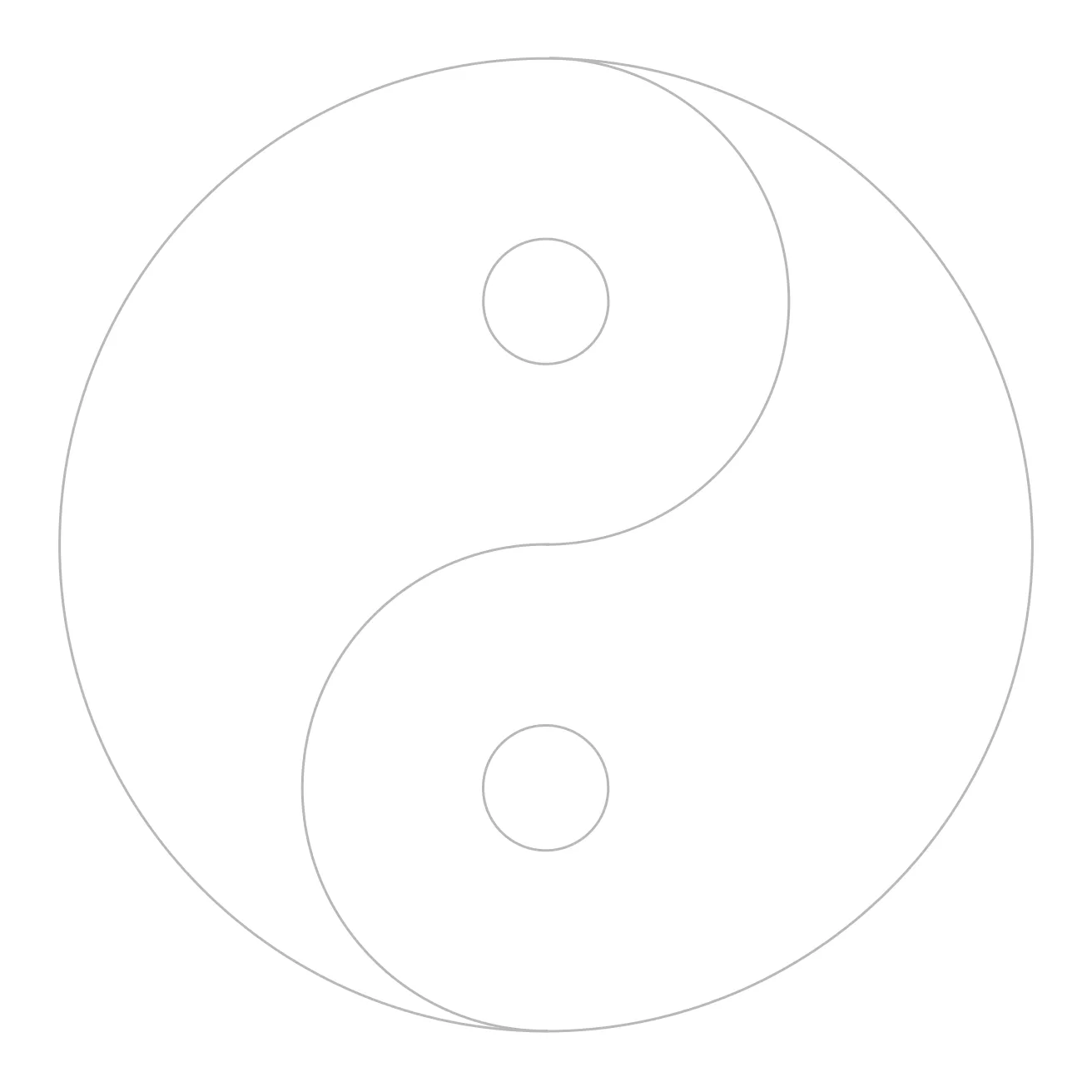 The completed Yin Yang construction outline