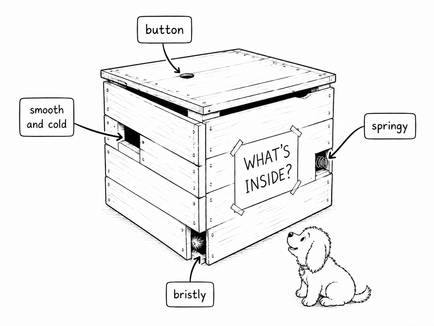 Different perspectives revealing different clues about the mystery box