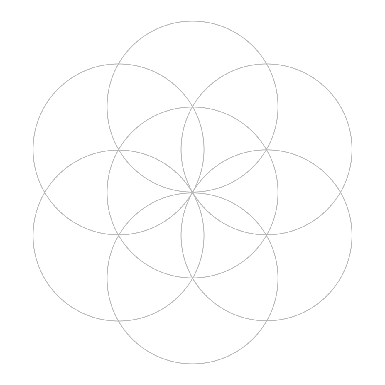 The finished Seed of Life construction